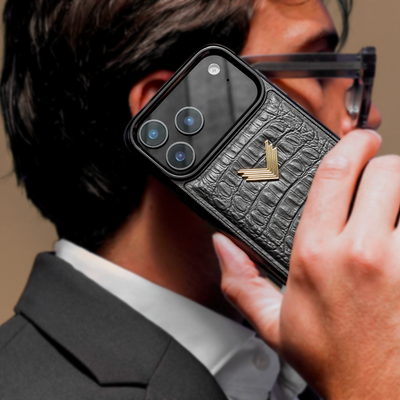 Husa Telefon iPhone 17 Air, Piele Vitel, Textura Aligator