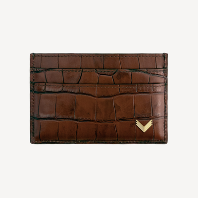 Port Card, Piele Vitel, Textura Crocodil