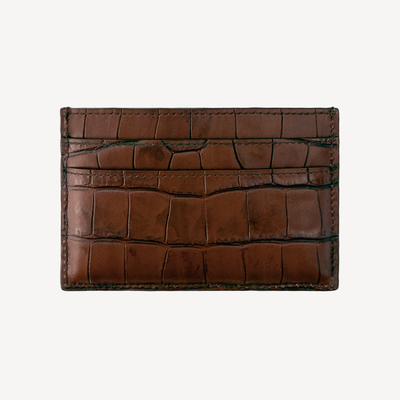 Port Card, Piele Vitel, Textura Crocodil