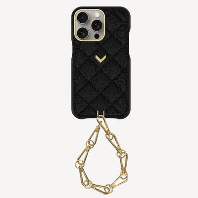Husa Telefon iPhone 15 Pro, Piele Vitel, Textura Caviar