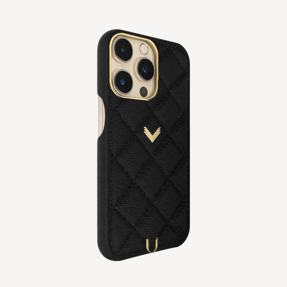 Husa Telefon iPhone 14 Pro Max, Piele Vitel, Textura Caviar