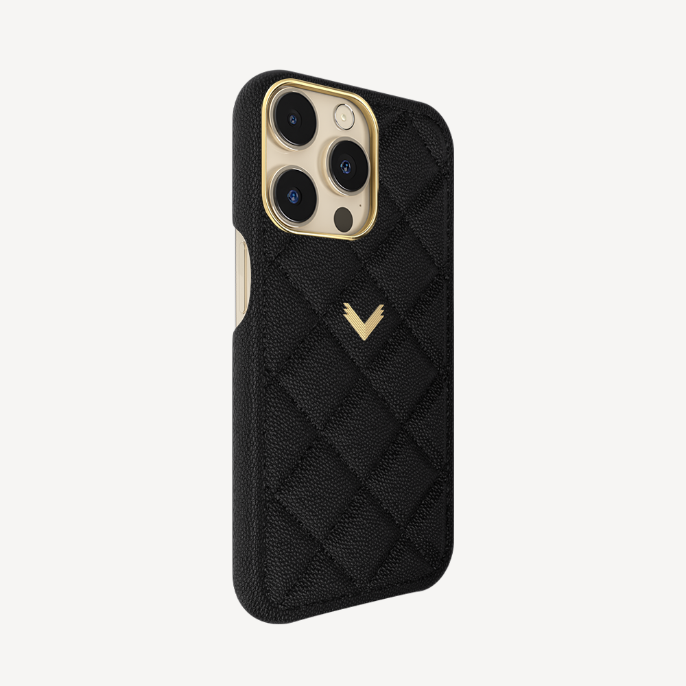 Husa Telefon iPhone 14 Pro Max, Piele Vitel, Textura Caviar
