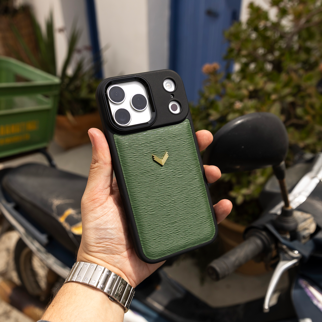 Husa Telefon iPhone 17 Pro, Piele Vitel, Textura Dune