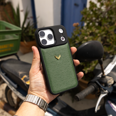 Husa Telefon iPhone 17 Pro Max, Piele Vitel, Textura Dune