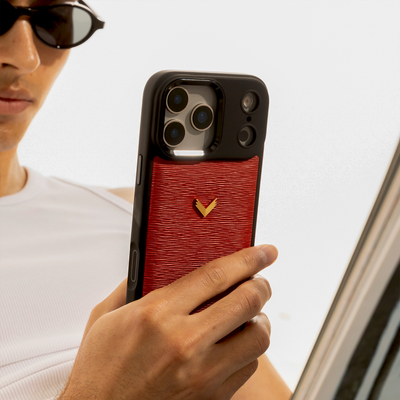 Husa Telefon iPhone 17 Pro, Piele Vitel, Textura Dune