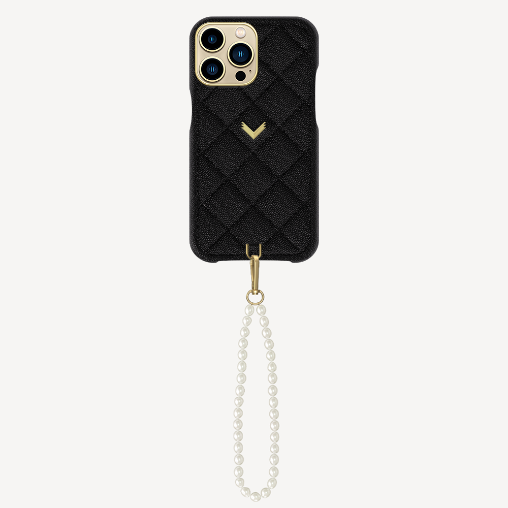 Husa Telefon iPhone 14 Pro Max, Piele Vitel, Textura Caviar