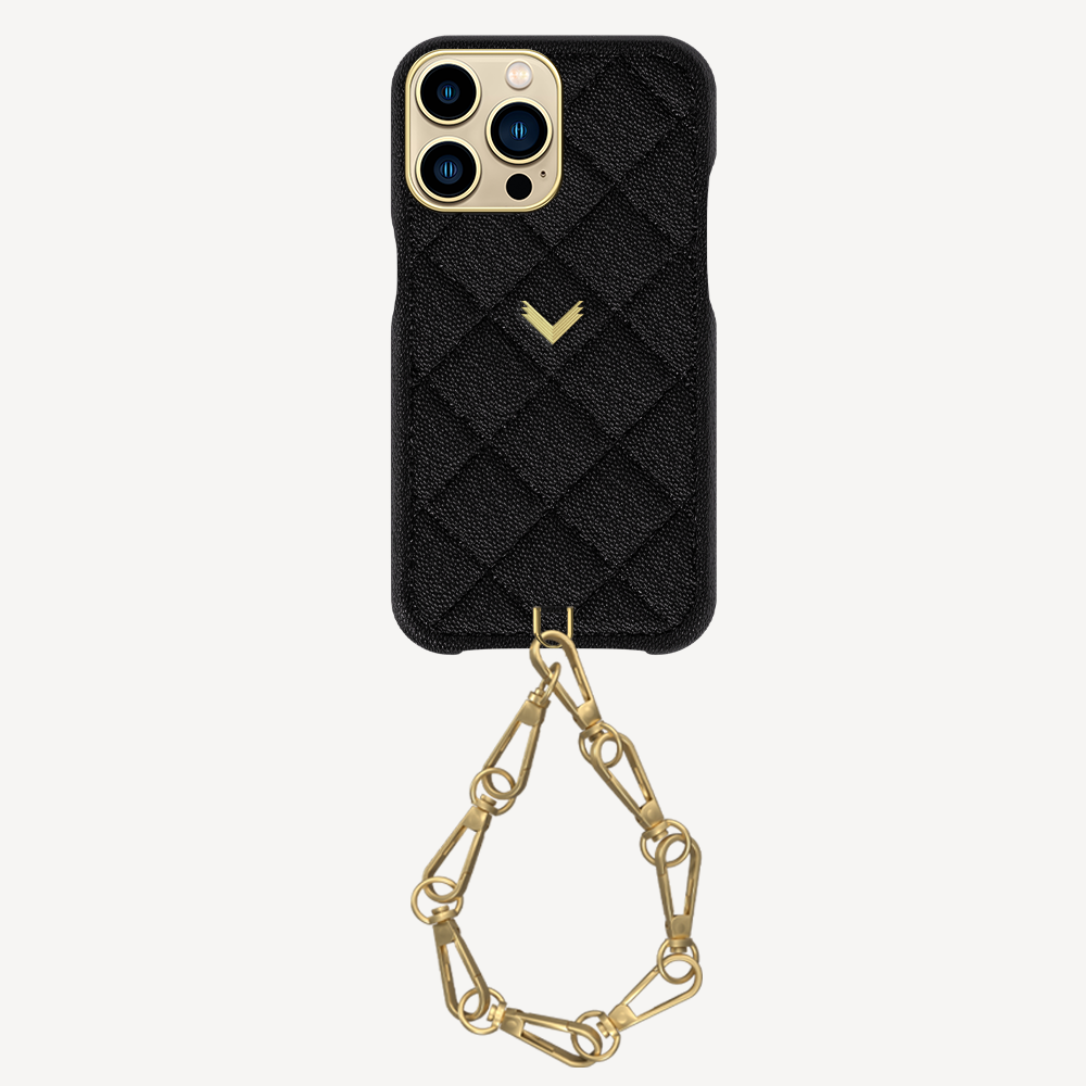 Husa Telefon iPhone 14 Pro Max, Piele Vitel, Textura Caviar