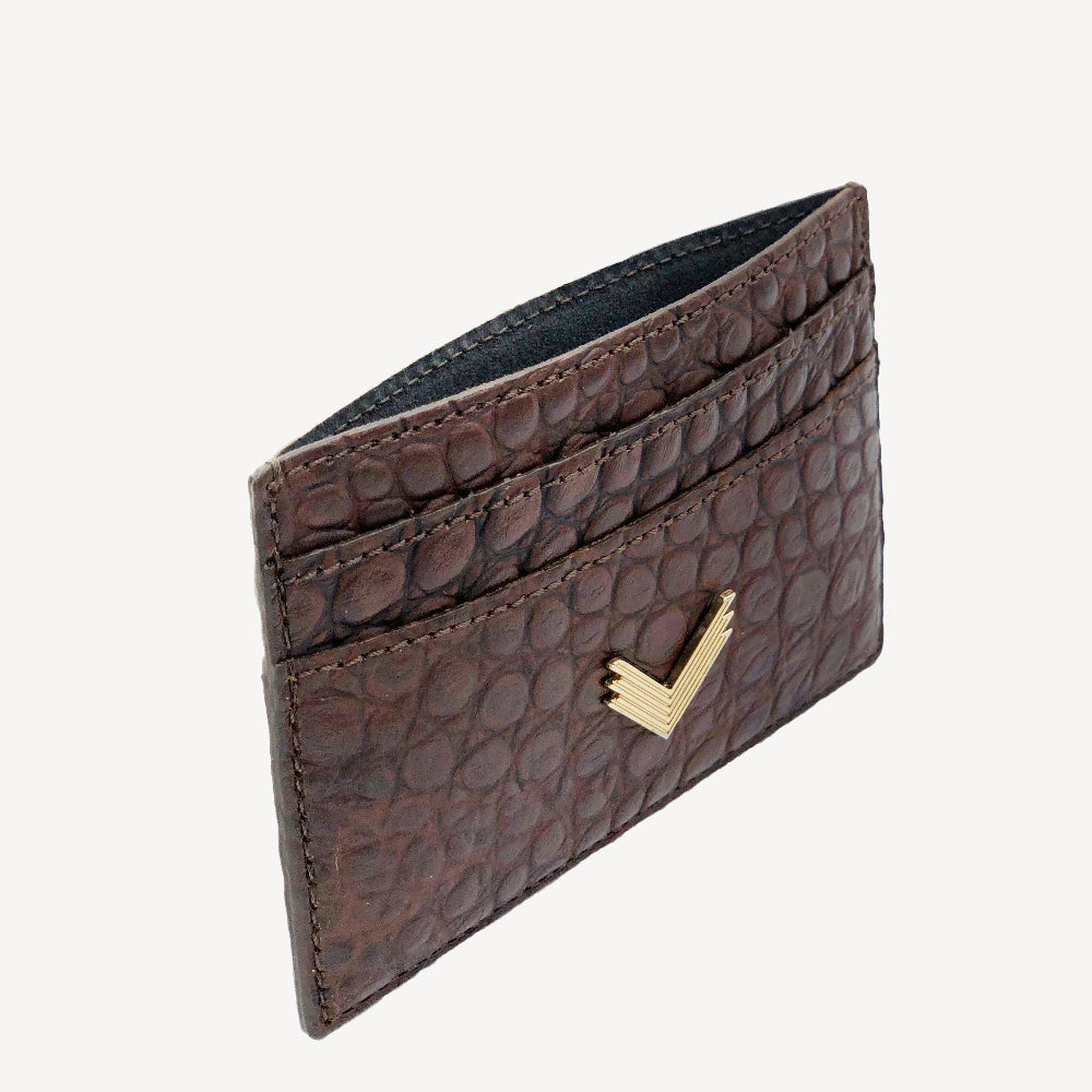 Port Card, Piele Vitel, Textura Crocodil