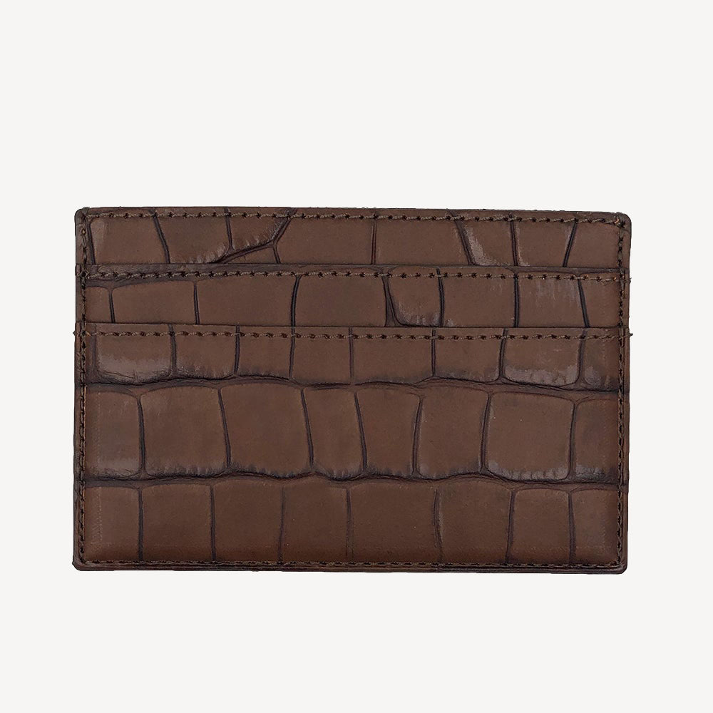 Port Card, Piele Vitel, Textura Crocodil