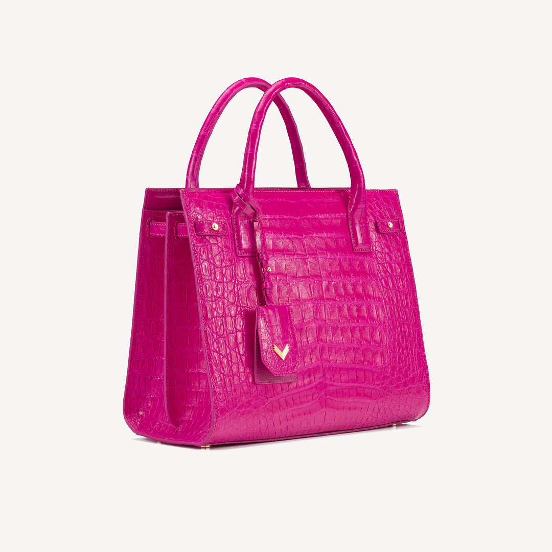 Geanta, Piele Crocodil, VLogo Aur Galben 14K