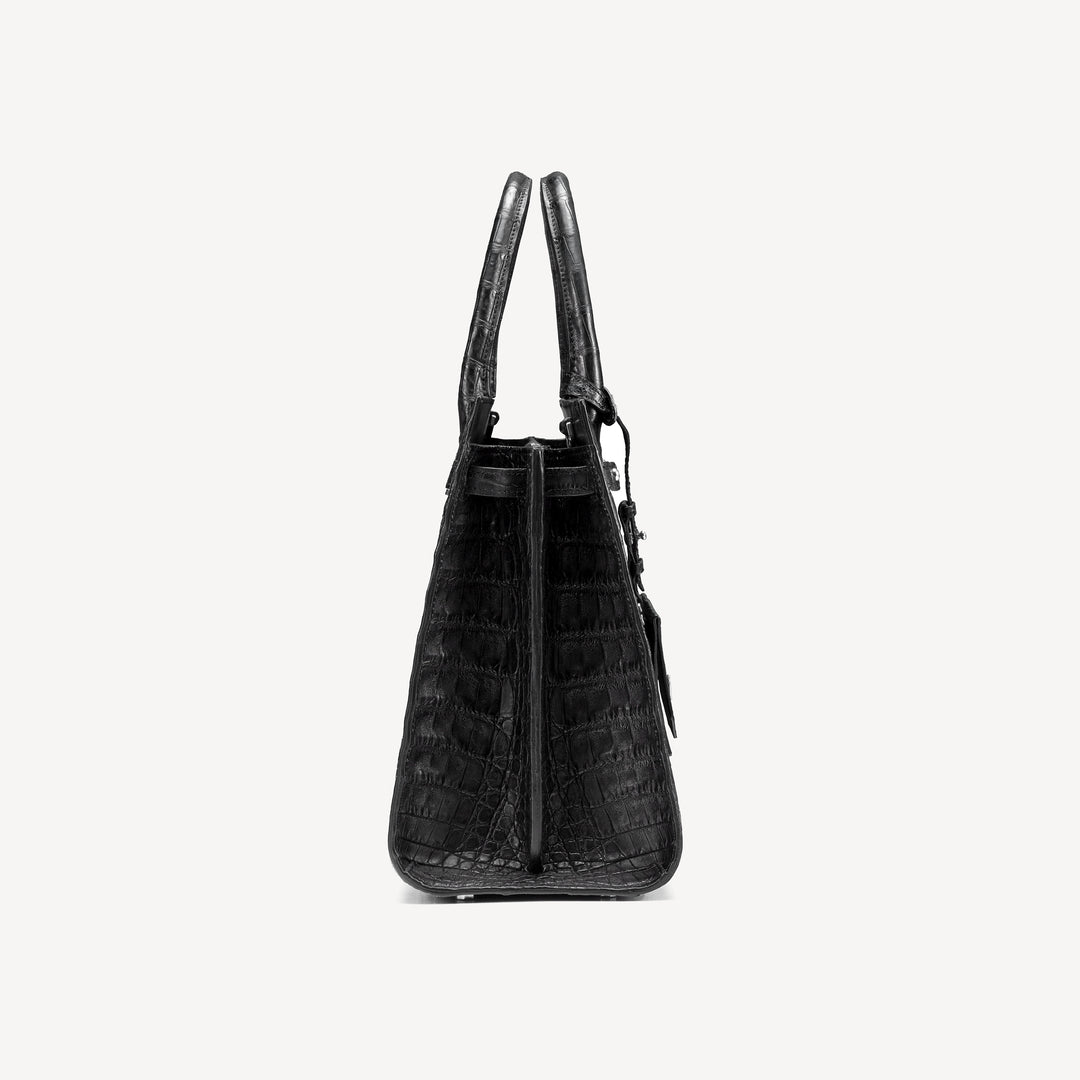 Geanta, Piele Crocodil, VLogo Aur Alb 14K