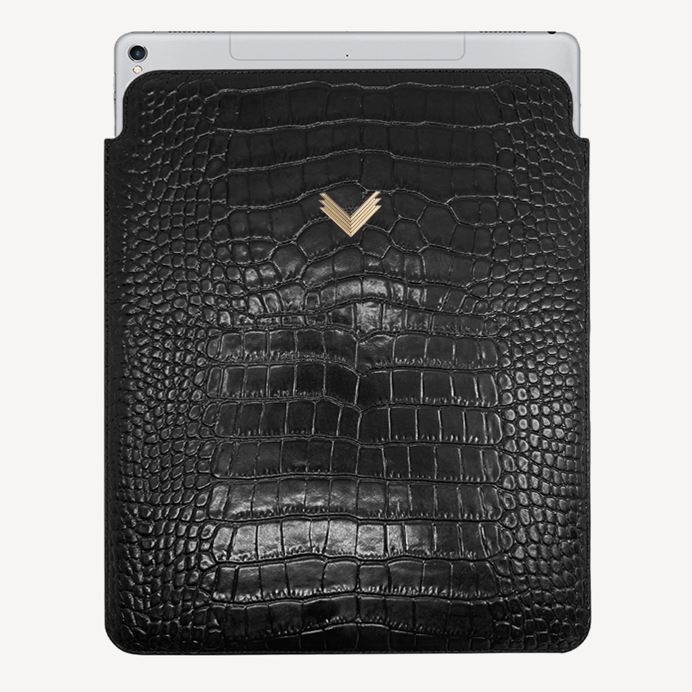 Husa iPad 12.9", Piele Vitel, Textura Crocodil