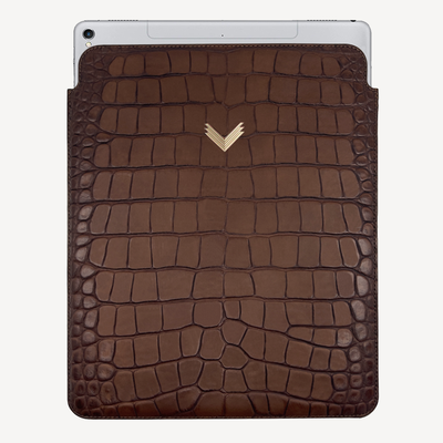Husa iPad 12.9", Piele Vitel, Textura Crocodil