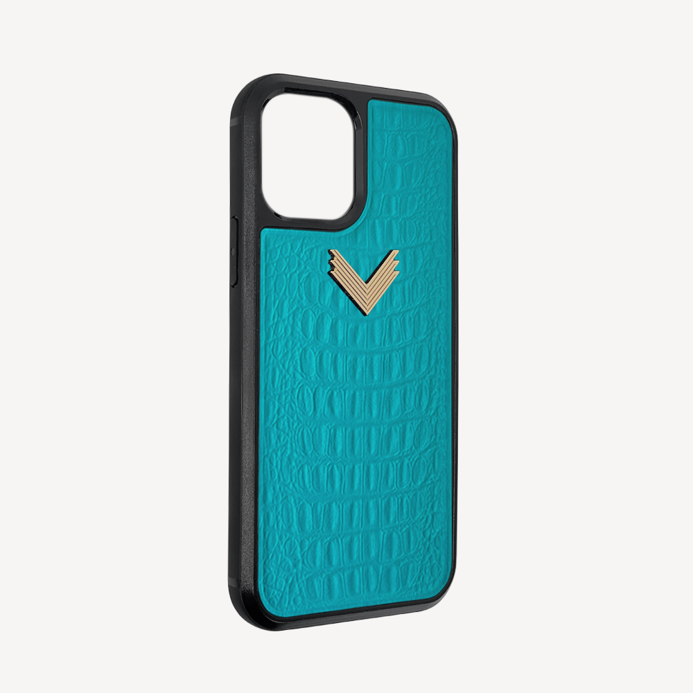 Husa Telefon iPhone 12/12 Pro, Piele Vitel, Textura Aligator