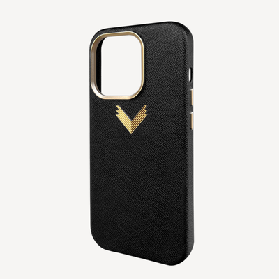 Husa Telefon iPhone 13 Pro, Piele Saffiano