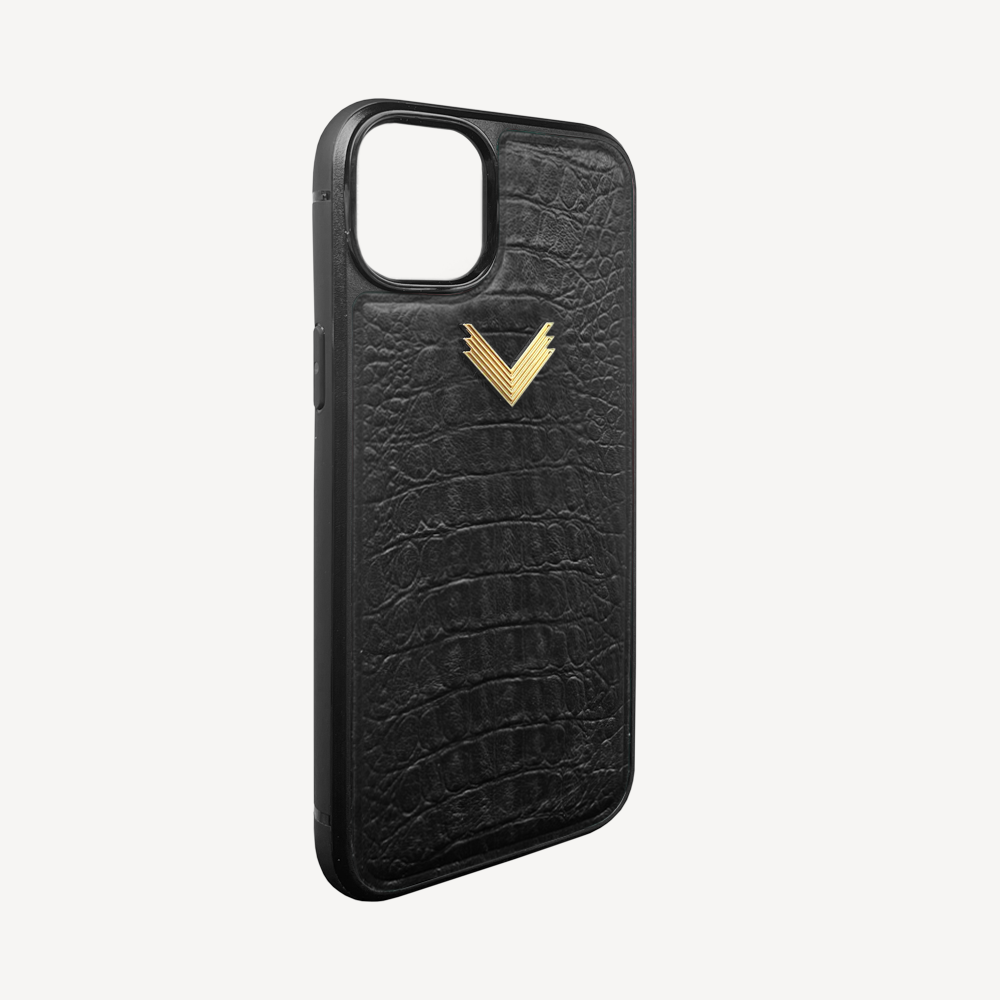 Husa Telefon iPhone 14 Plus, Piele Vitel, Textura Aligator