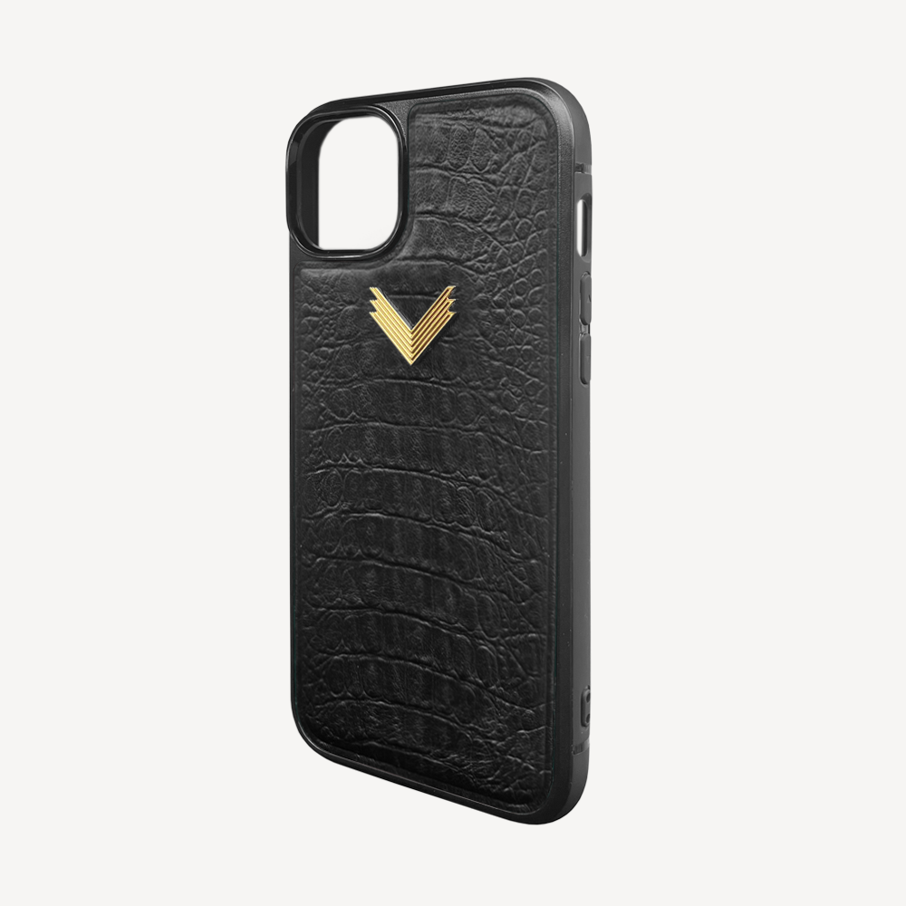 Husa Telefon iPhone 14 Plus, Piele Vitel, Textura Aligator