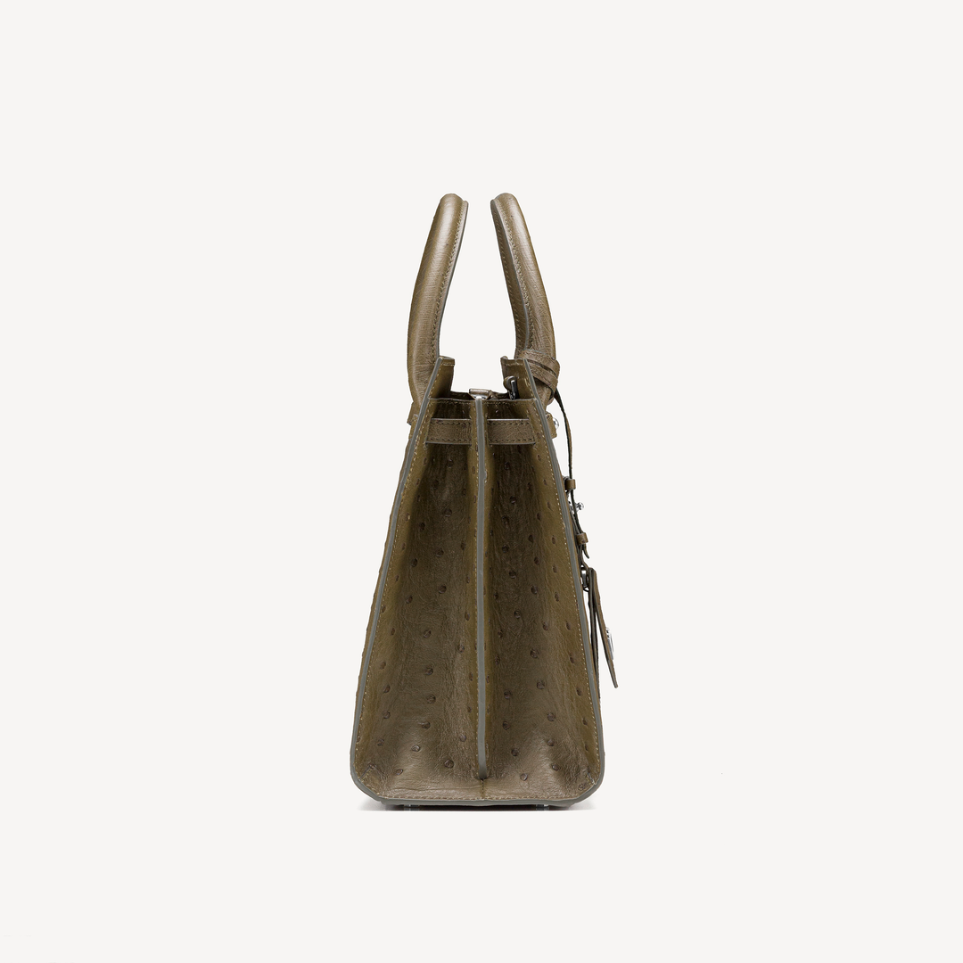 Geanta, Piele Strut, VLogo Aur Alb 14K